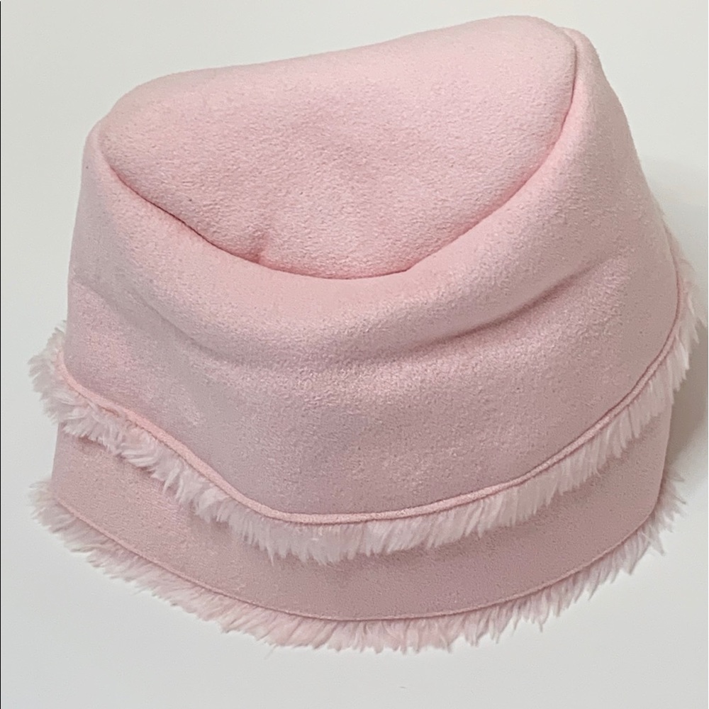 Pink Suede Baby Winter Hat